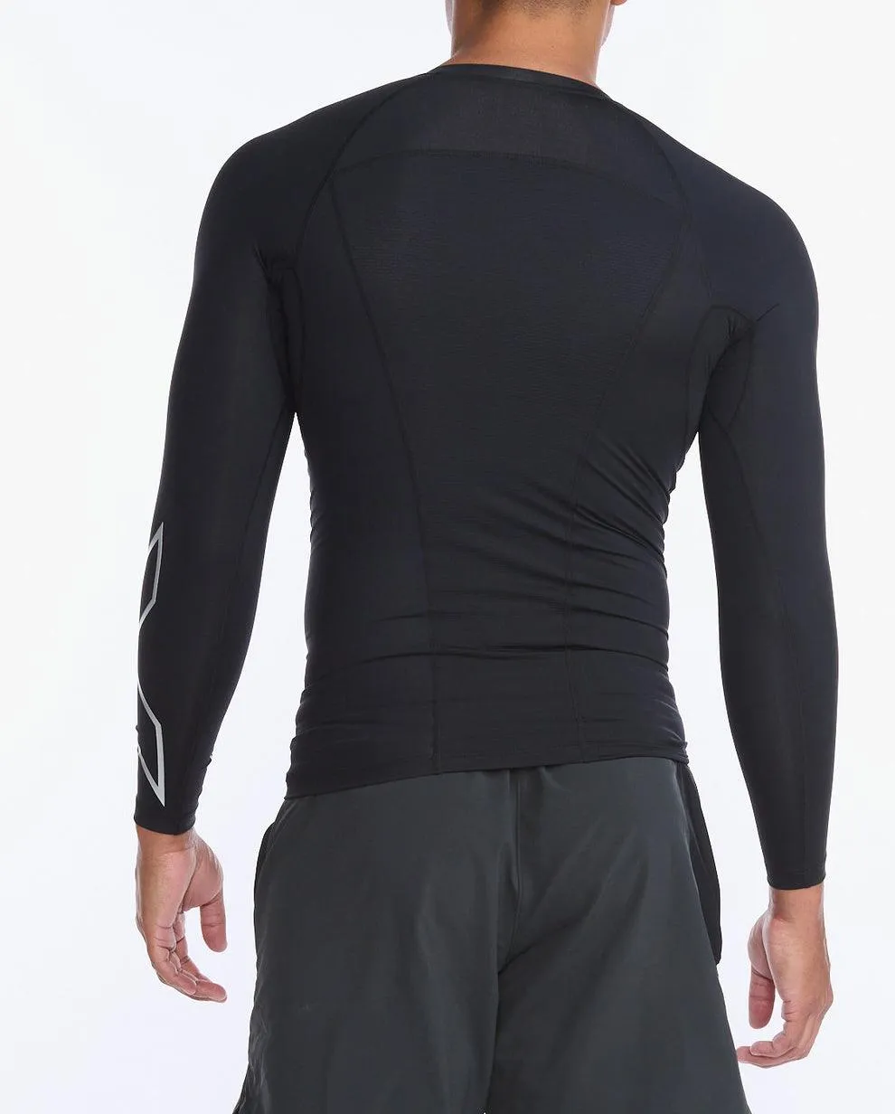 2XU Core Long Sleeve Men's Compression Top (Black/Silver)
