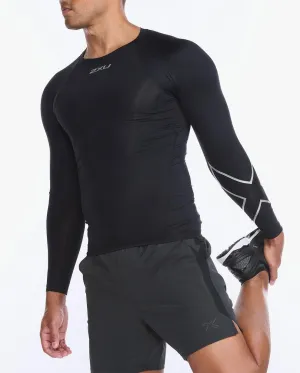2XU Core Long Sleeve Men's Compression Top (Black/Silver)