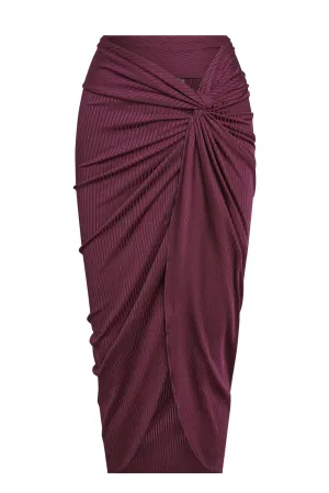 Andros Sarong - Eggplant Wide Rib Monday Swimwear