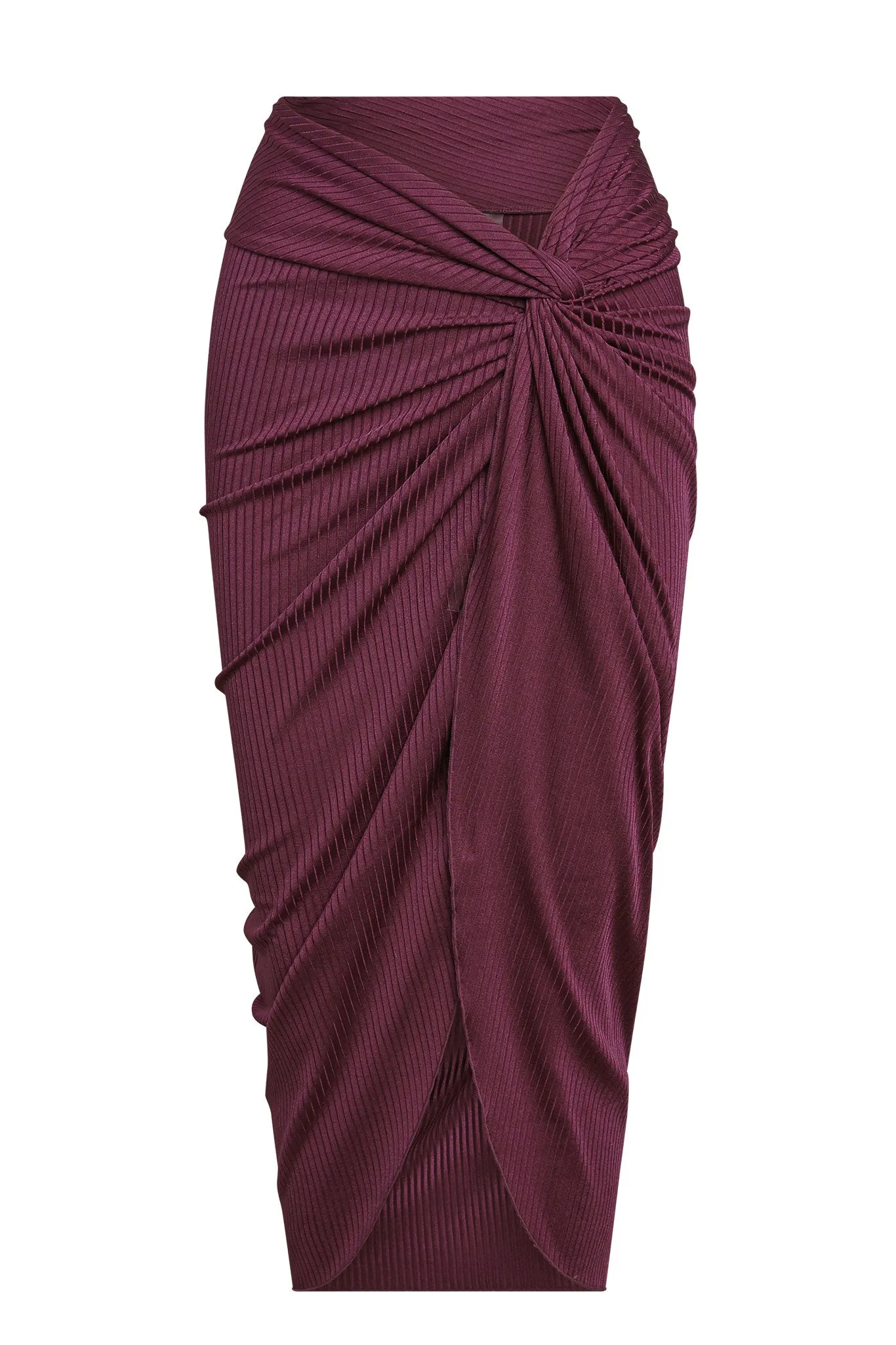 Andros Sarong - Eggplant Wide Rib Monday Swimwear
