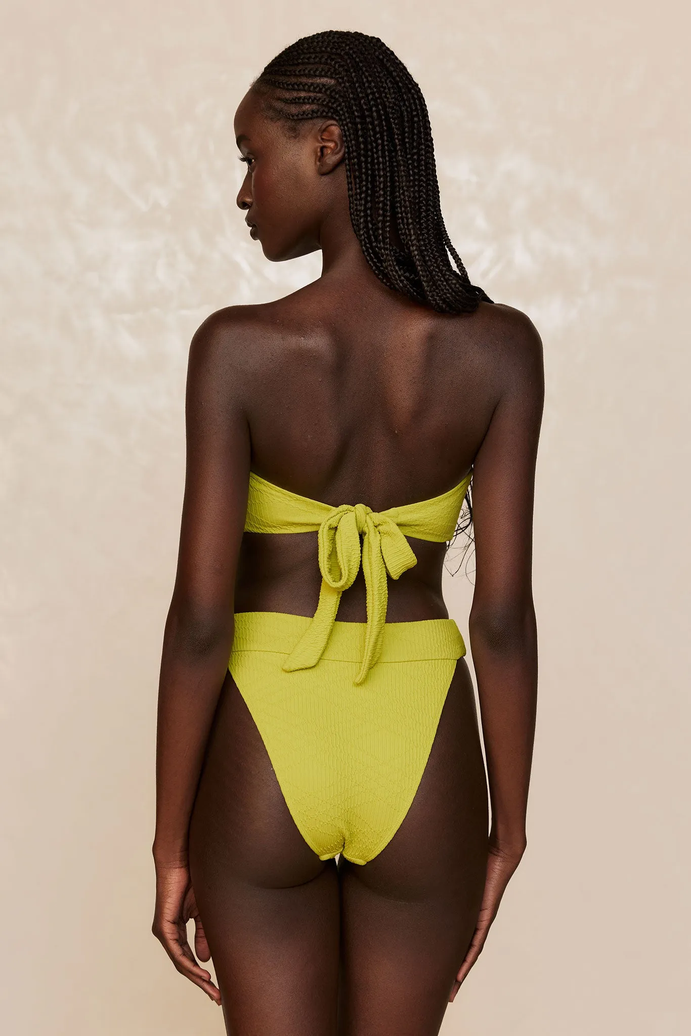 Antigua Bottom - Chartreuse Summer Plaid Monday Swimwear