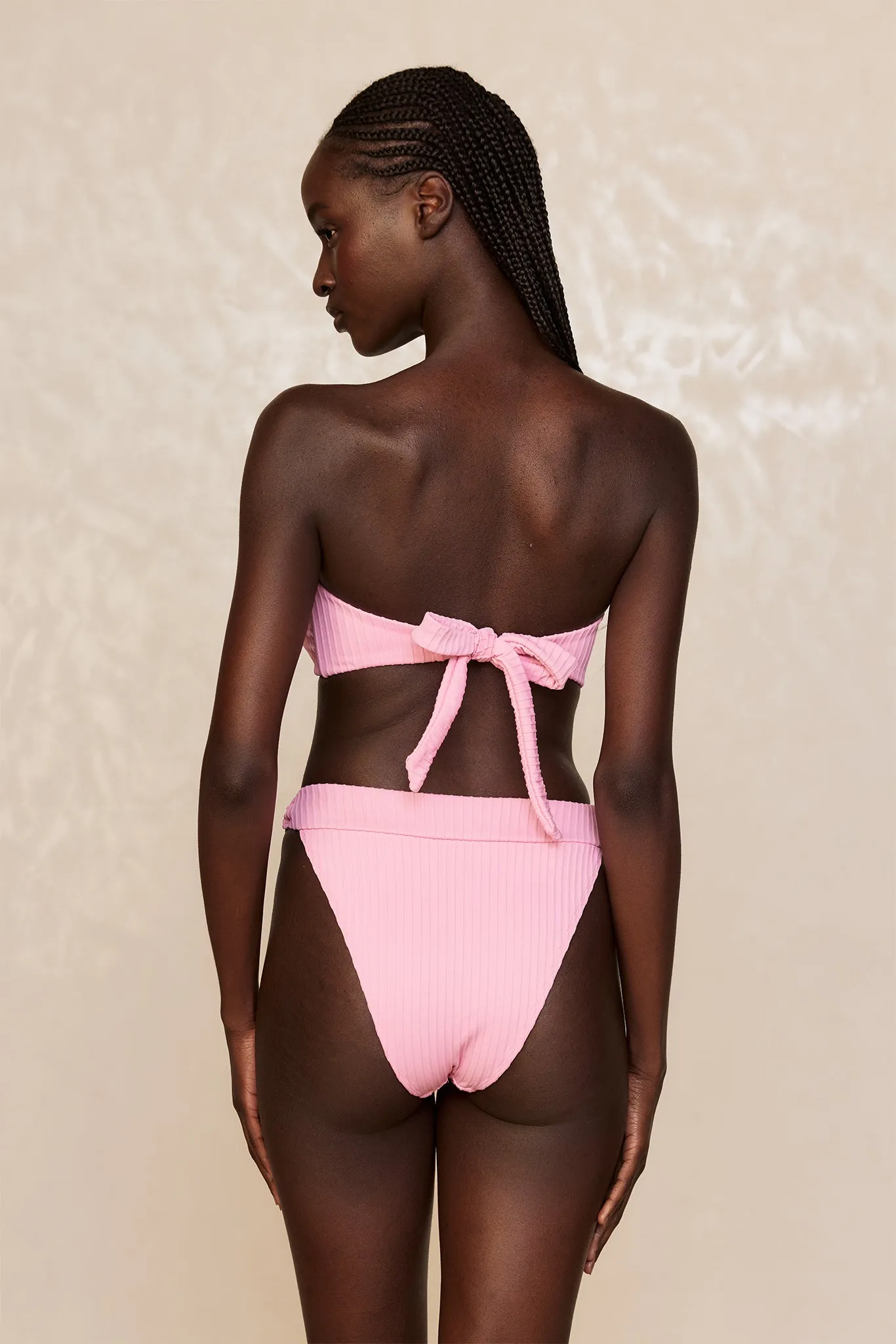 Antigua Bottom - Cherry Blossom Matte Rib Monday Swimwear