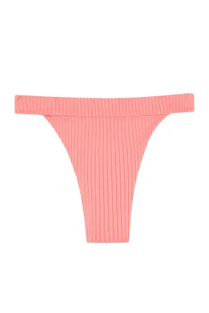 Argentina Bottom - Guava Wide Rib Monday Swimwear