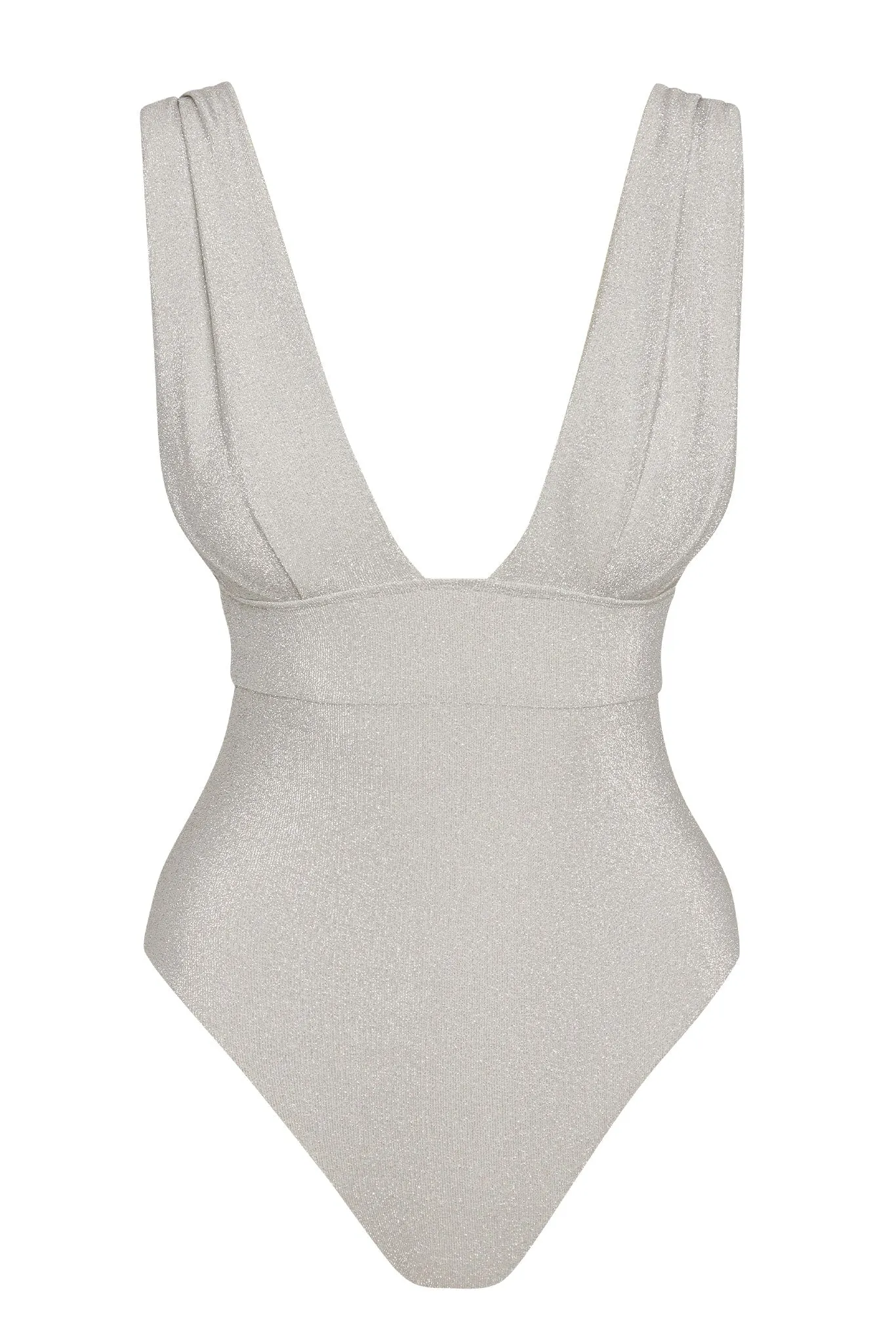Aruba One Piece - Soft Silver Shimmer Monday Swimwear