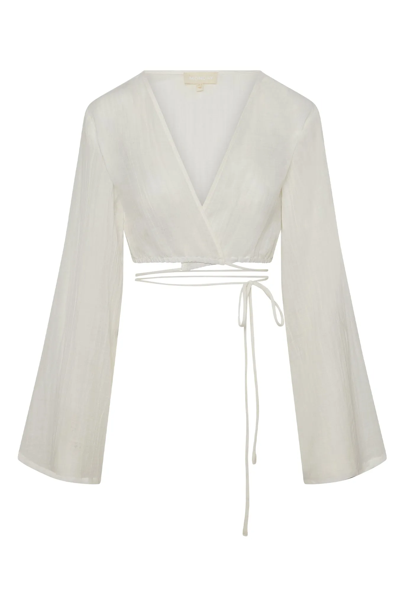 Azores Top - Ivory Crinkle Linen Monday Swimwear