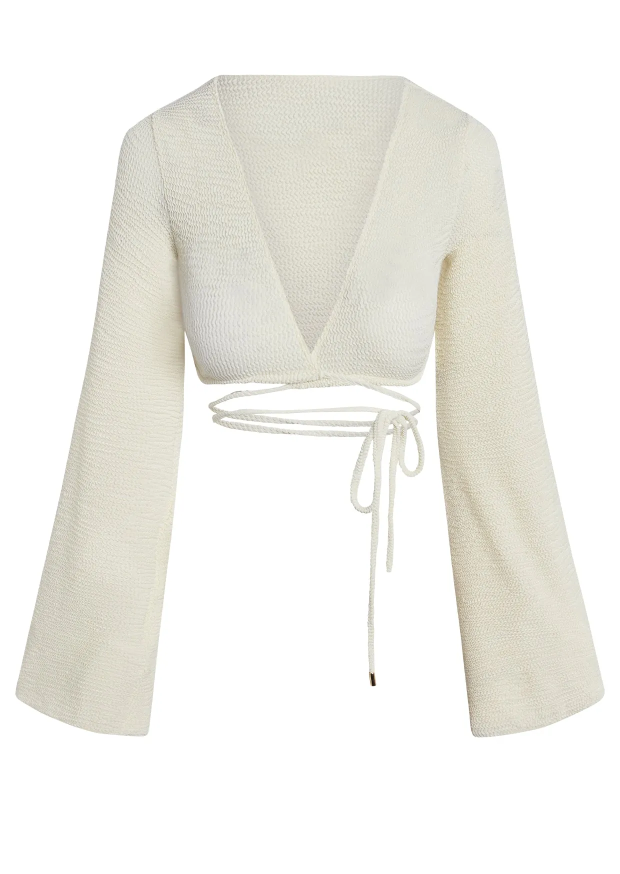 Azores Top - Ivory Crinkle Monday Swimwear