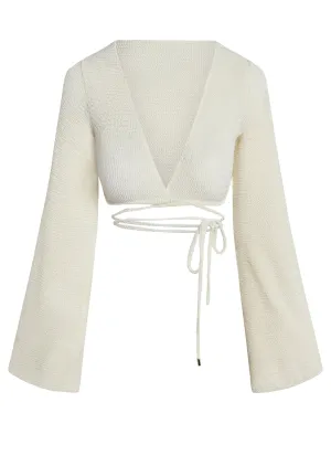 Azores Top - Ivory Crinkle Monday Swimwear