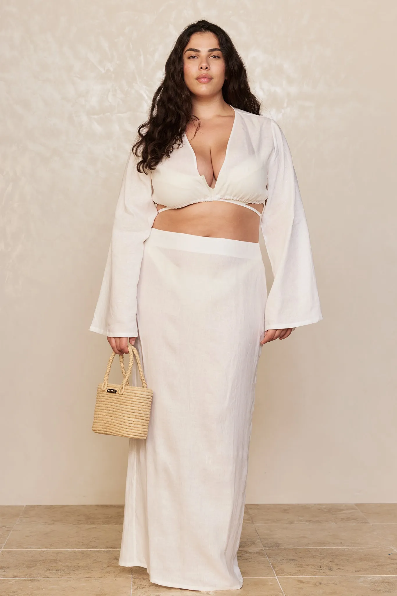 Azores Top - White Linen Monday Swimwear