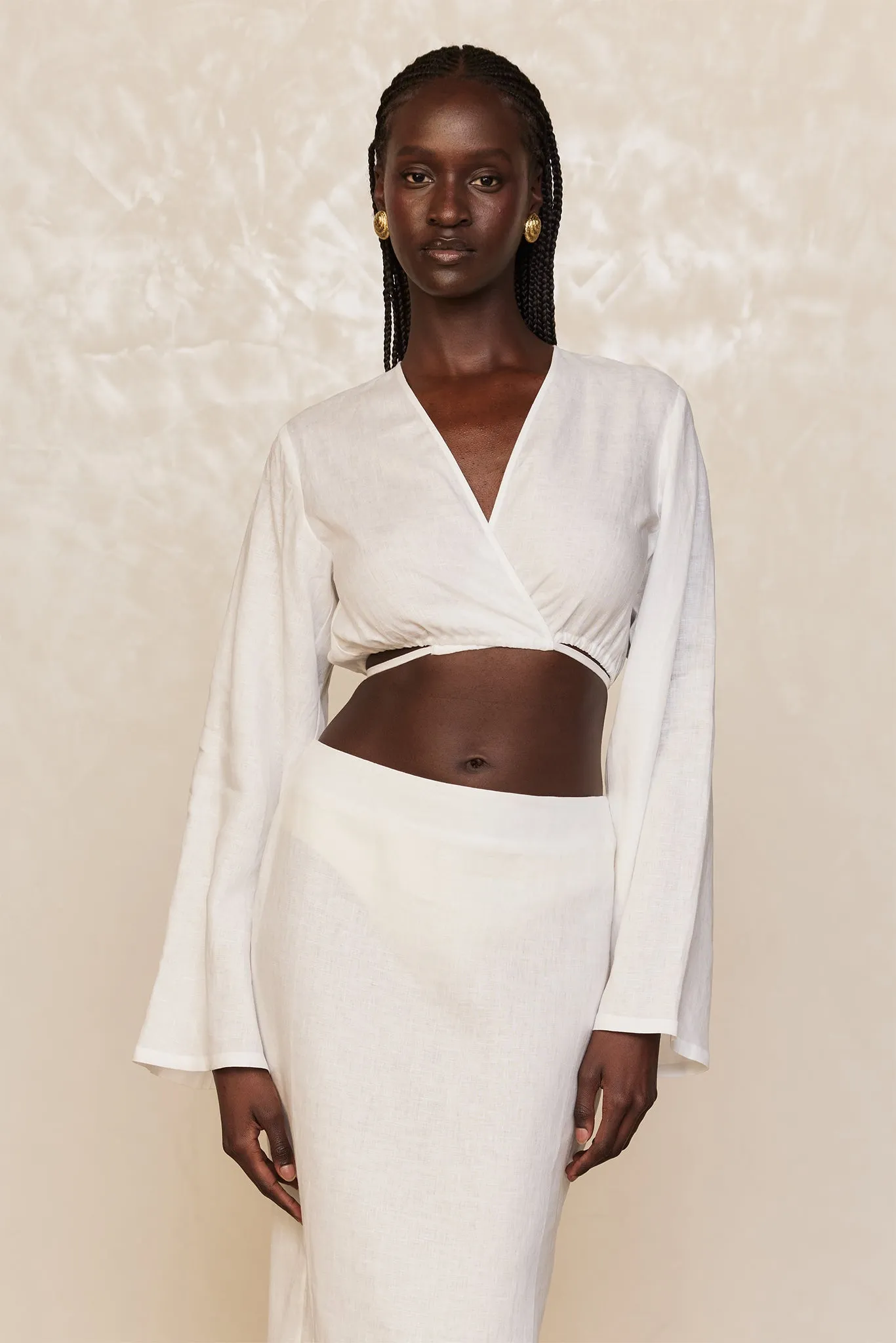 Azores Top - White Linen Monday Swimwear