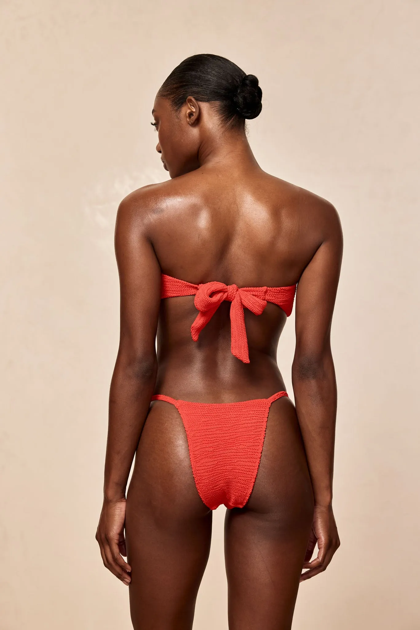 Barbados Bottom - Chili Pepper Crinkle Monday Swimwear
