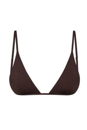 Barbados Top - Espresso Wide Rib Monday Swimwear