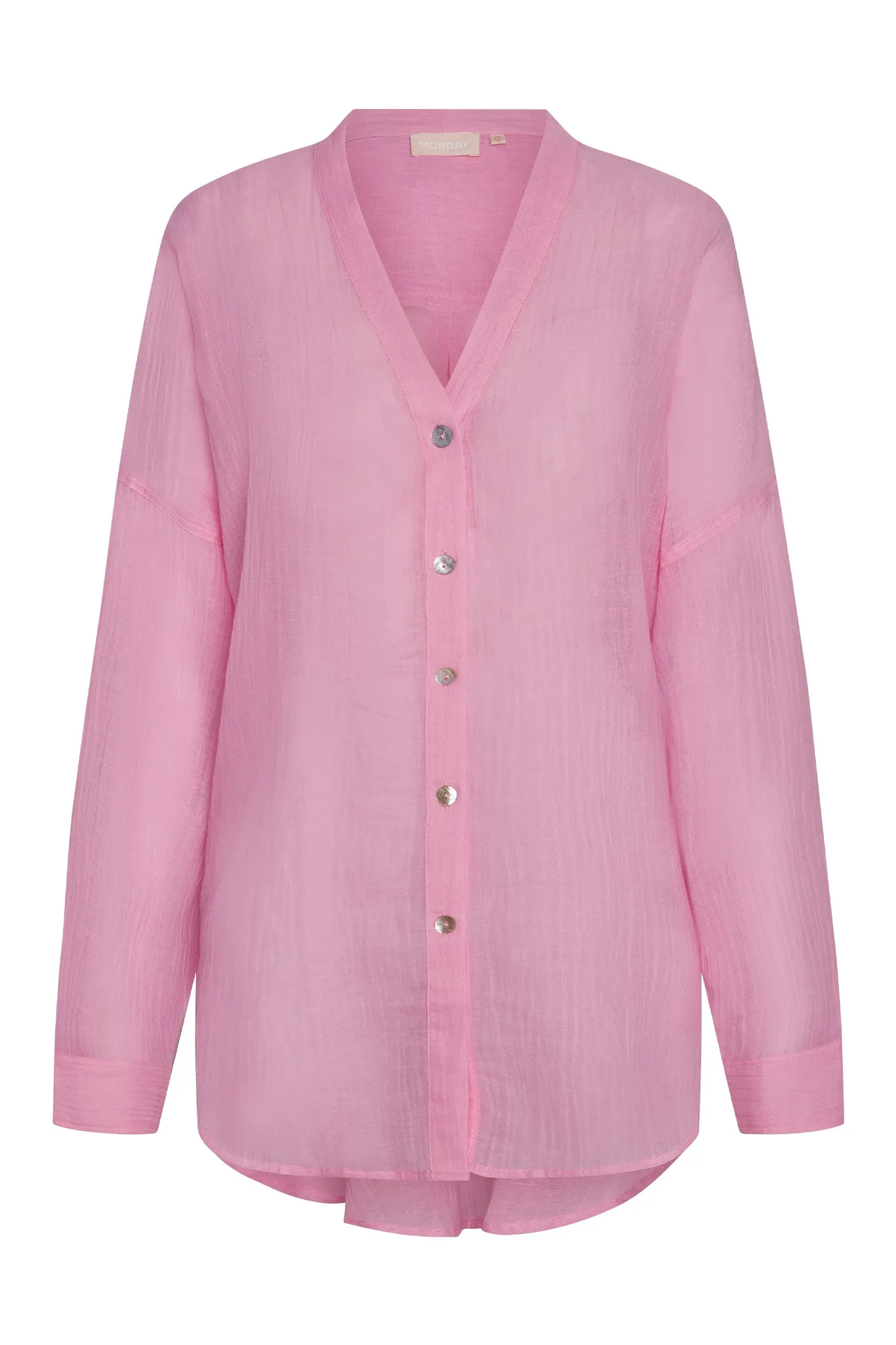 Barcelona Tunic - Cherry Blossom Crinkle Linen Monday Swimwear