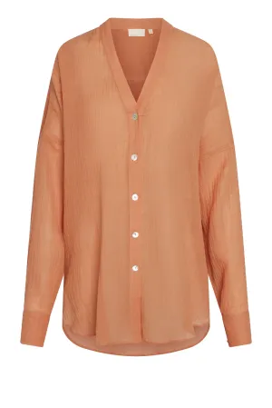 Barcelona Tunic - Desert Rose Crinkle Linen Monday Swimwear