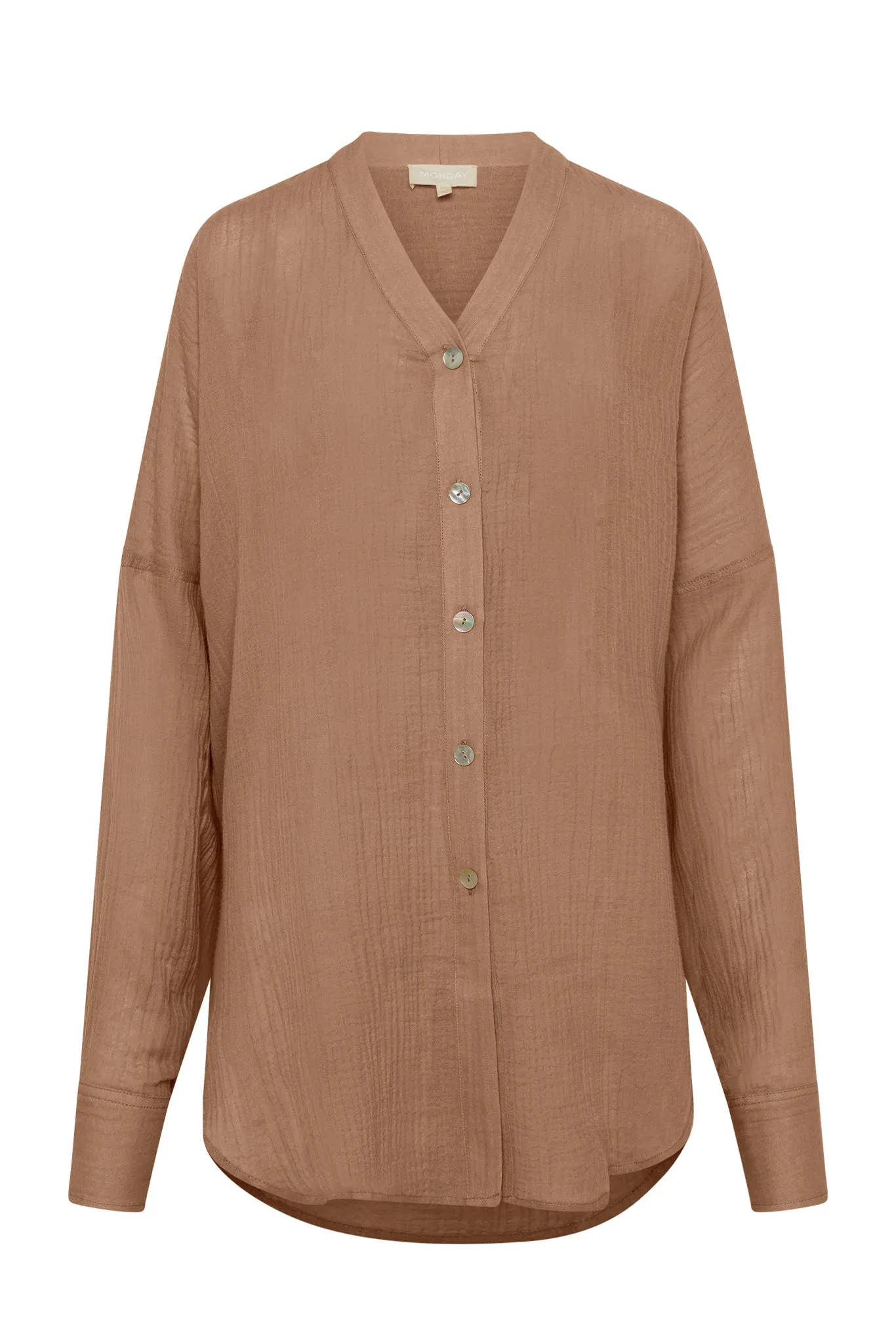 Barcelona Tunic - Husk Crinkle Linen Monday Swimwear