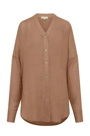 Barcelona Tunic - Husk Crinkle Linen Monday Swimwear