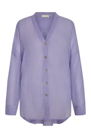 Barcelona Tunic - Wisteria Crinkle Linen Monday Swimwear
