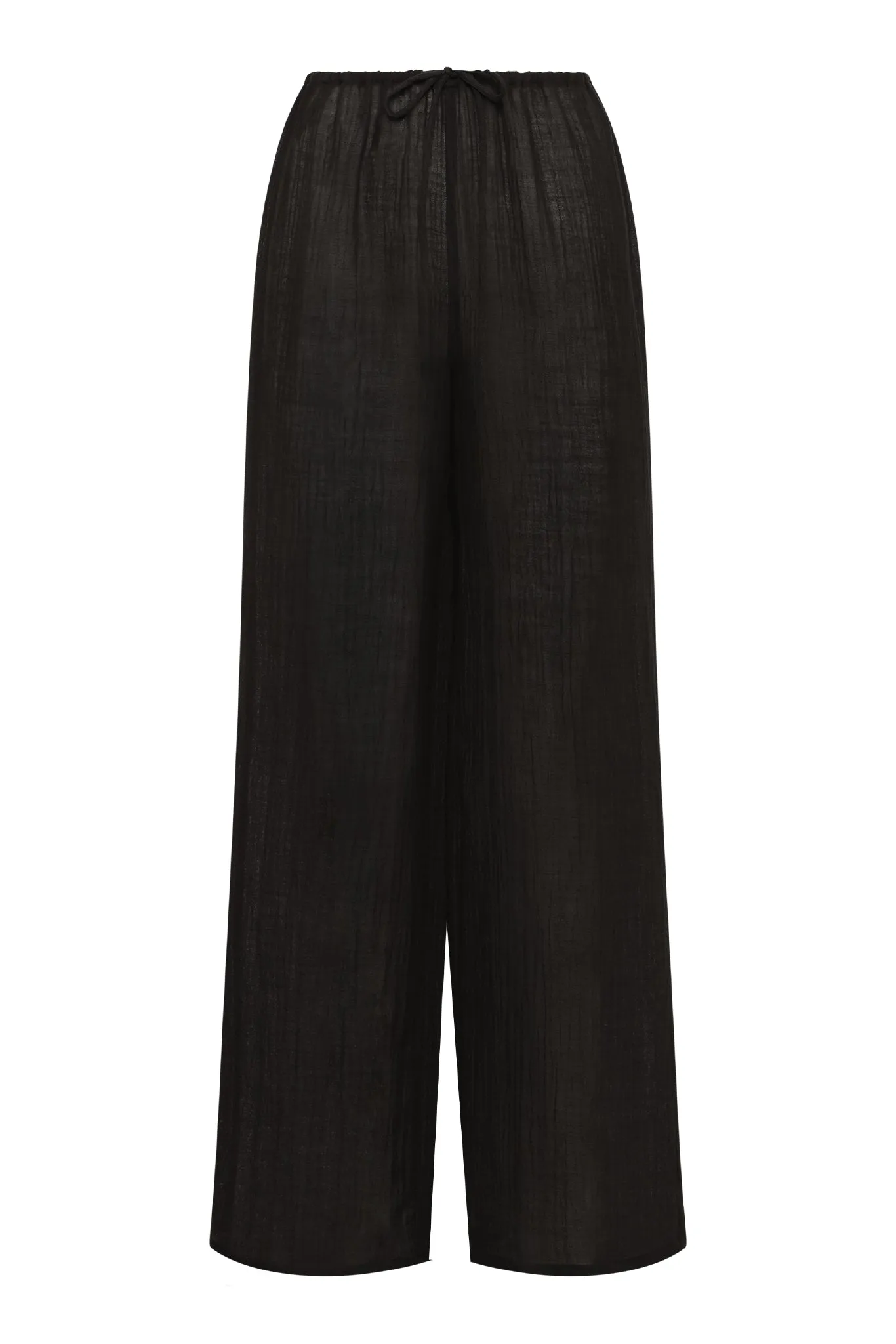 Belize Pant - Black Crinkle Linen Monday Swimwear