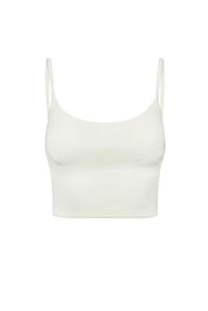Beverly Hills Knitwear Top - White Rib Monday Swimwear