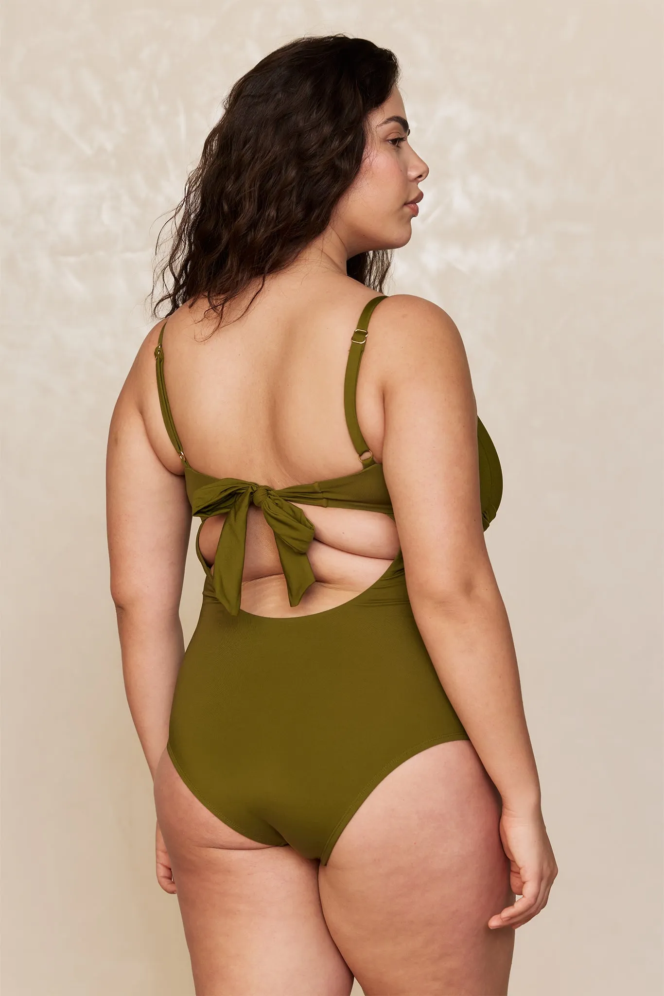Bordeaux One Piece - Olive (Full Coverage) Monday Swimwear