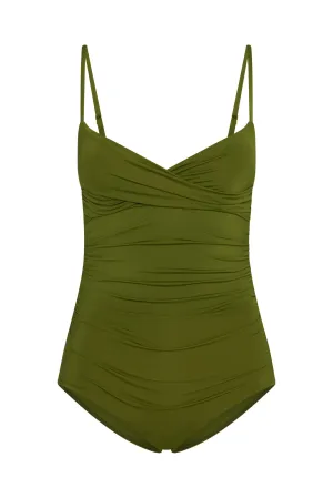 Bordeaux One Piece - Olive (Full Coverage) Monday Swimwear