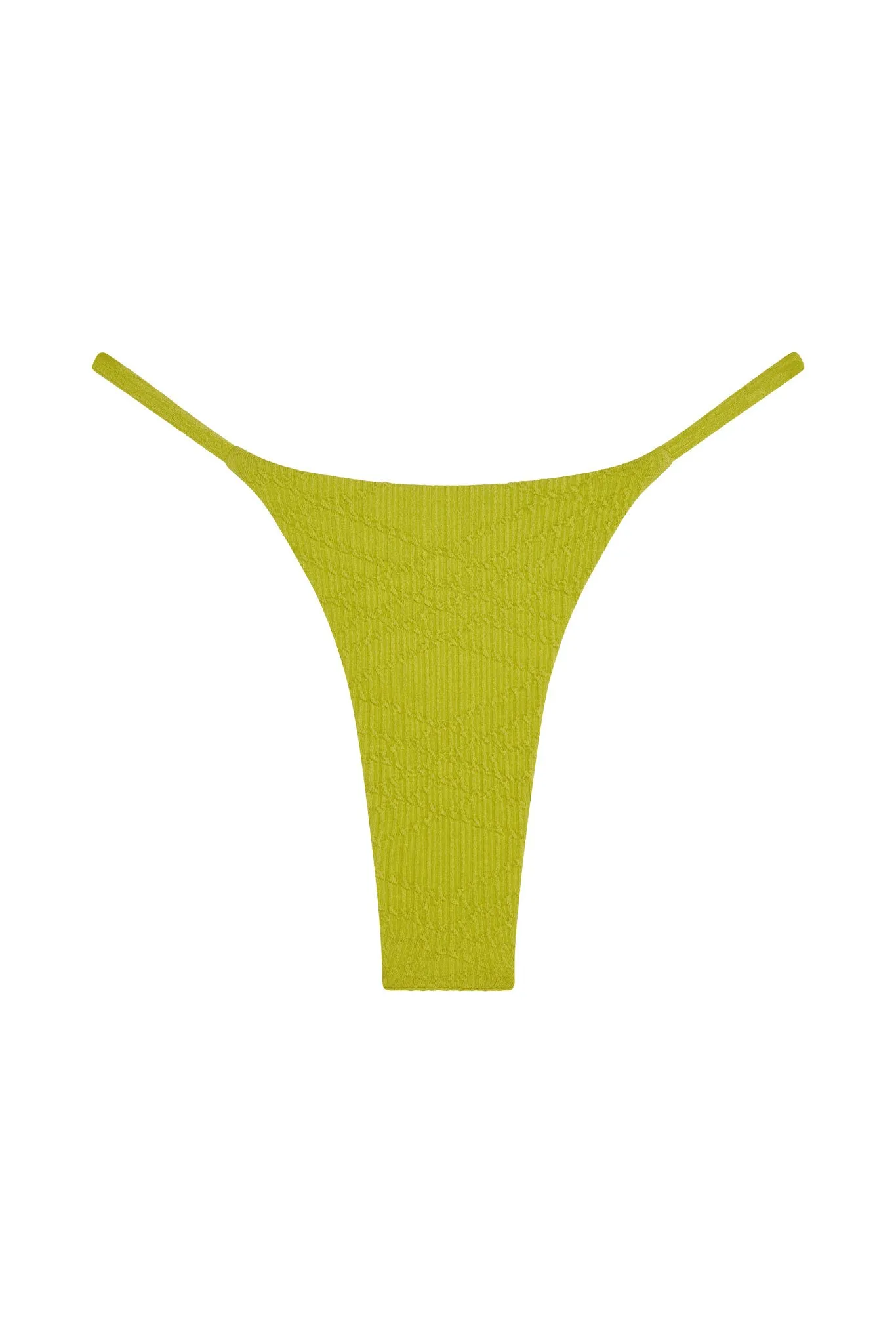 Brazil Thong - Chartreuse Summer Plaid Monday Swimwear