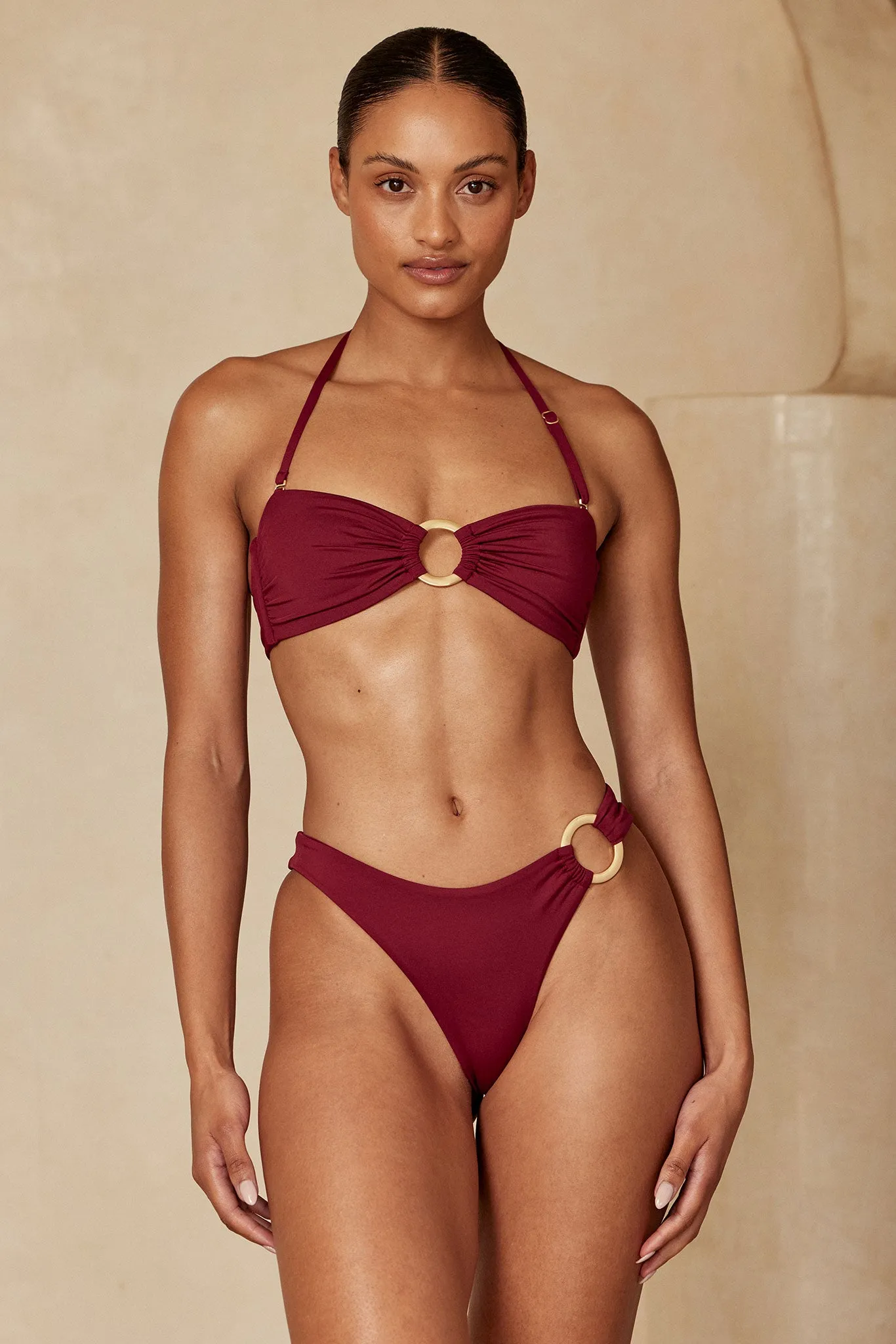Bronte Bottom - Burgundy Monday Swimwear