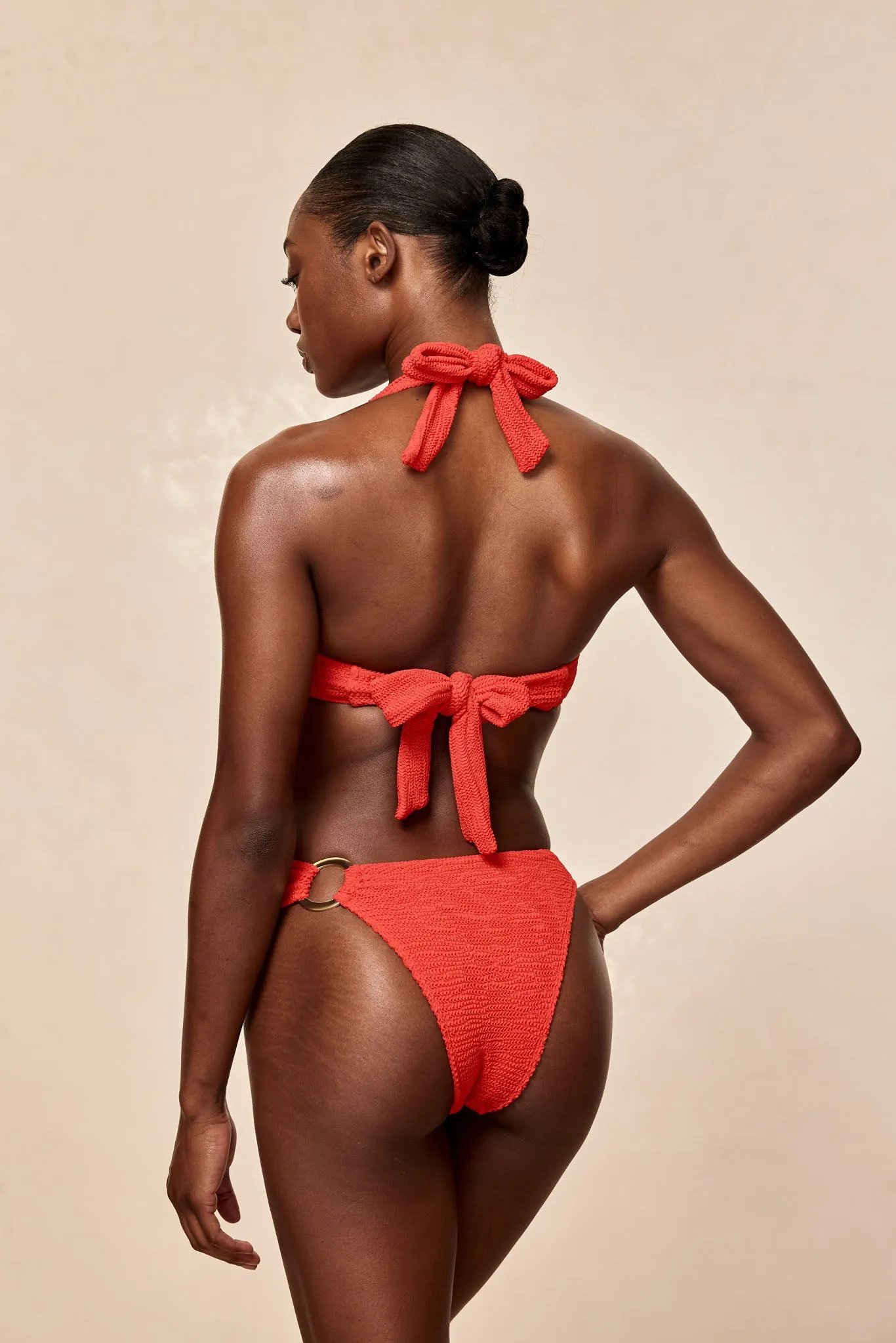 Bronte Bottom - Chili Pepper Crinkle Monday Swimwear