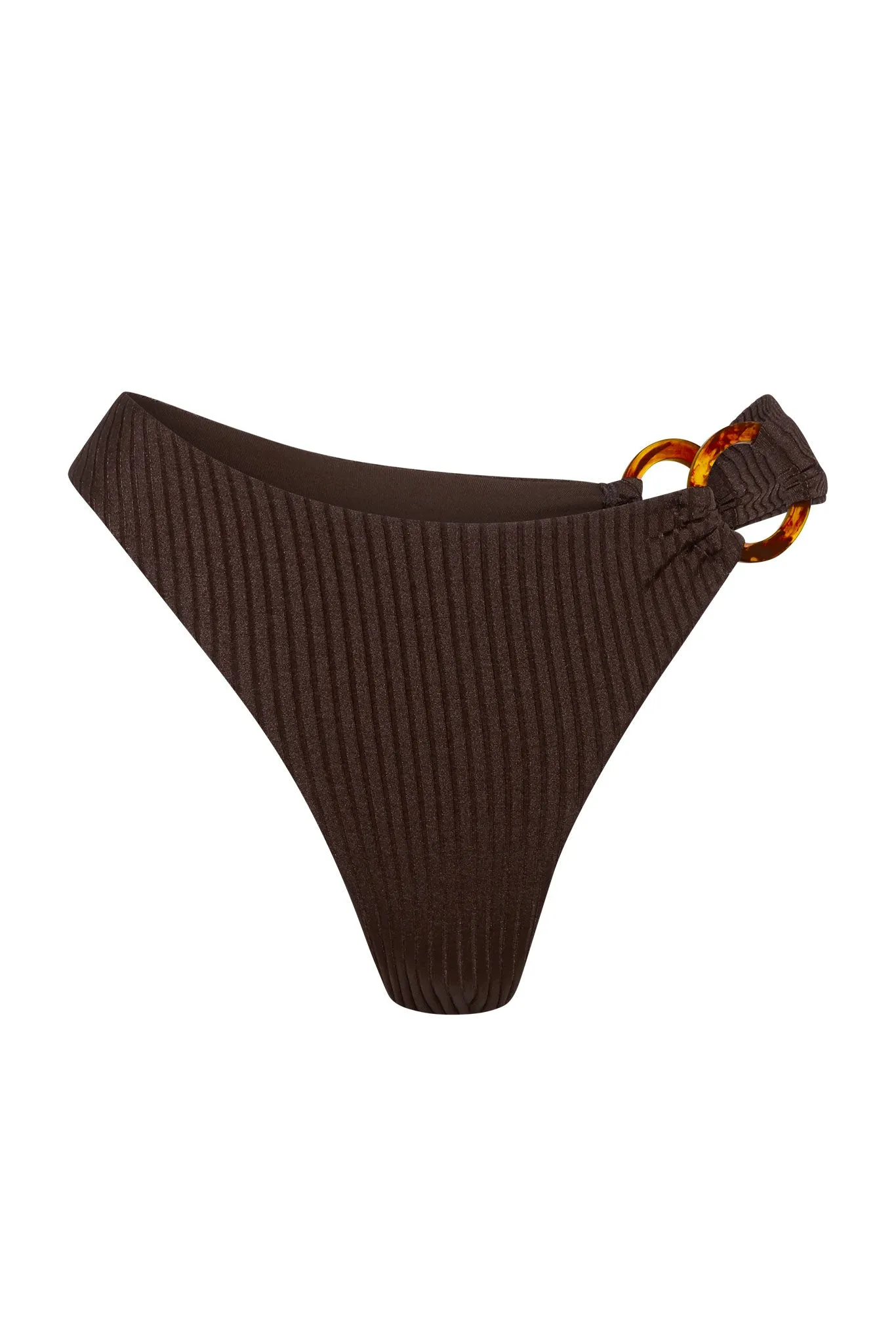 Bronte Bottom - Espresso Wide Rib Monday Swimwear