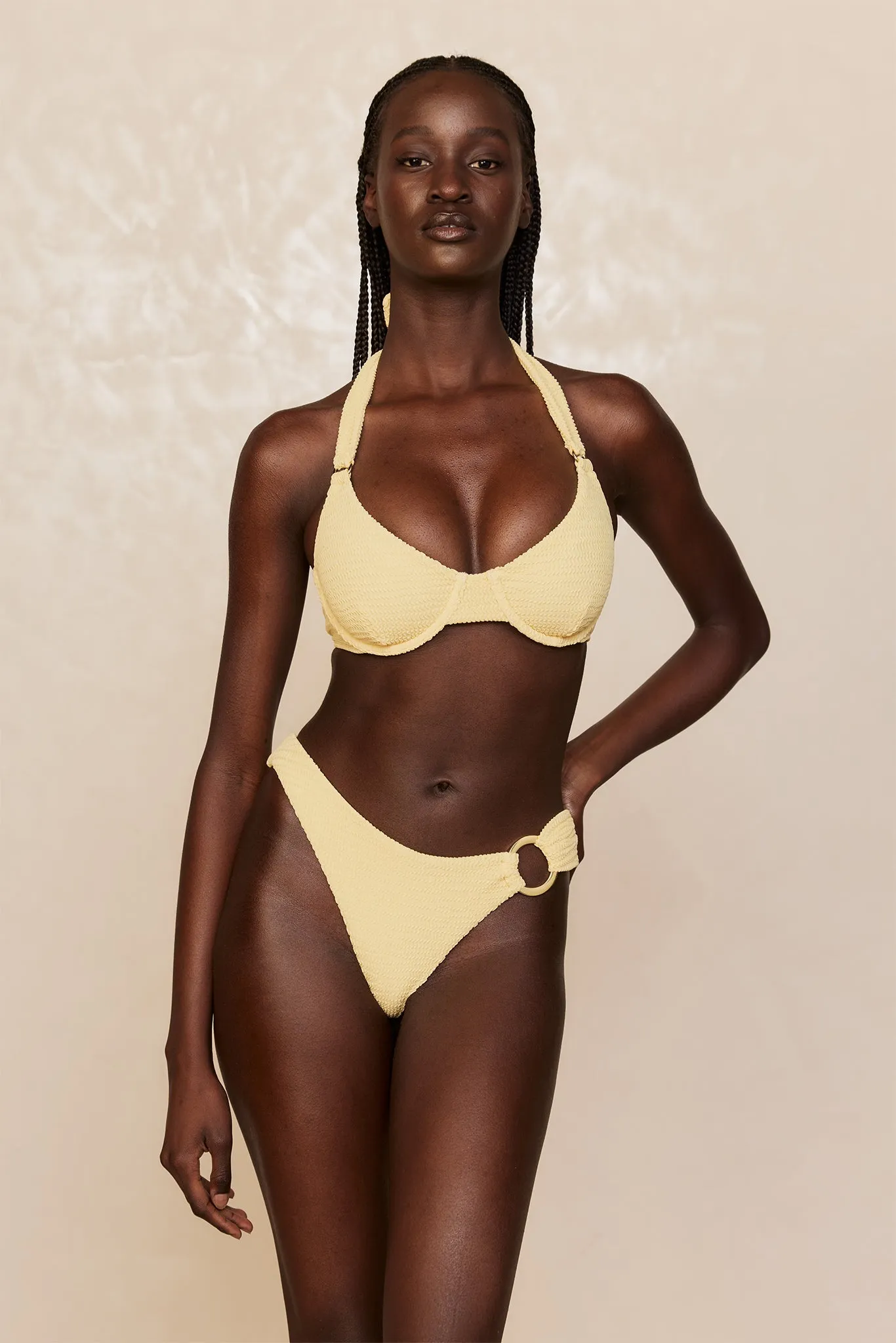 Bronte Bottom - Honey Crinkle Monday Swimwear