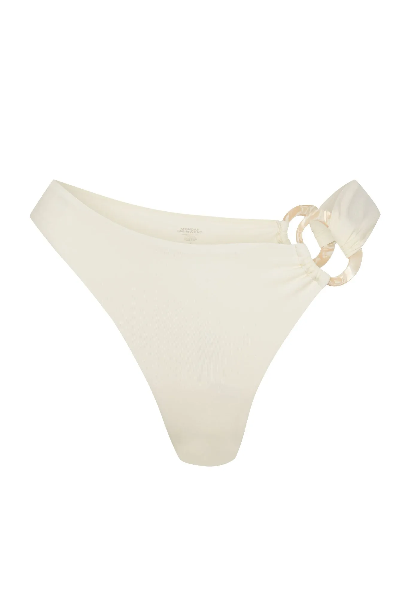 Bronte Bottom - Ivory w/ Pearl Ring Monday Swimwear