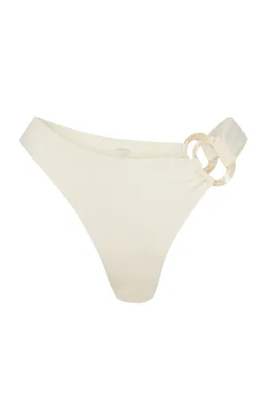 Bronte Bottom - Ivory w/ Pearl Ring Monday Swimwear