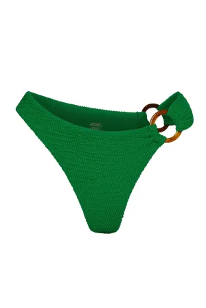 Bronte Bottom - Palm Green Crinkle Monday Swimwear