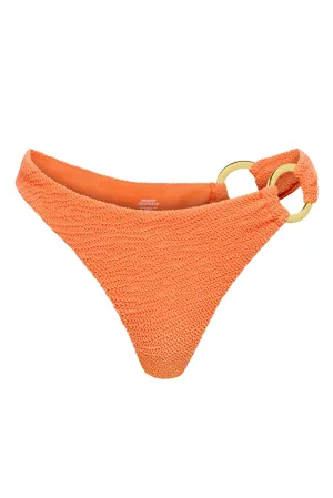 Bronte Bottom - Summer Peach Crinkle Monday Swimwear
