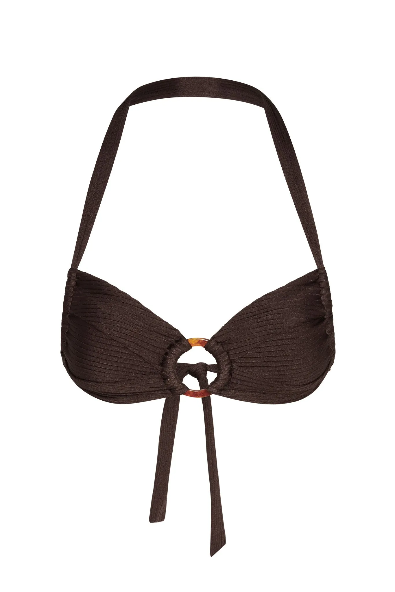 Bronte Top - Espresso Wide Rib Monday Swimwear