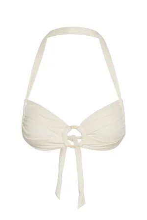 Bronte Top - Ivory w/ Pearl Ring Monday Swimwear