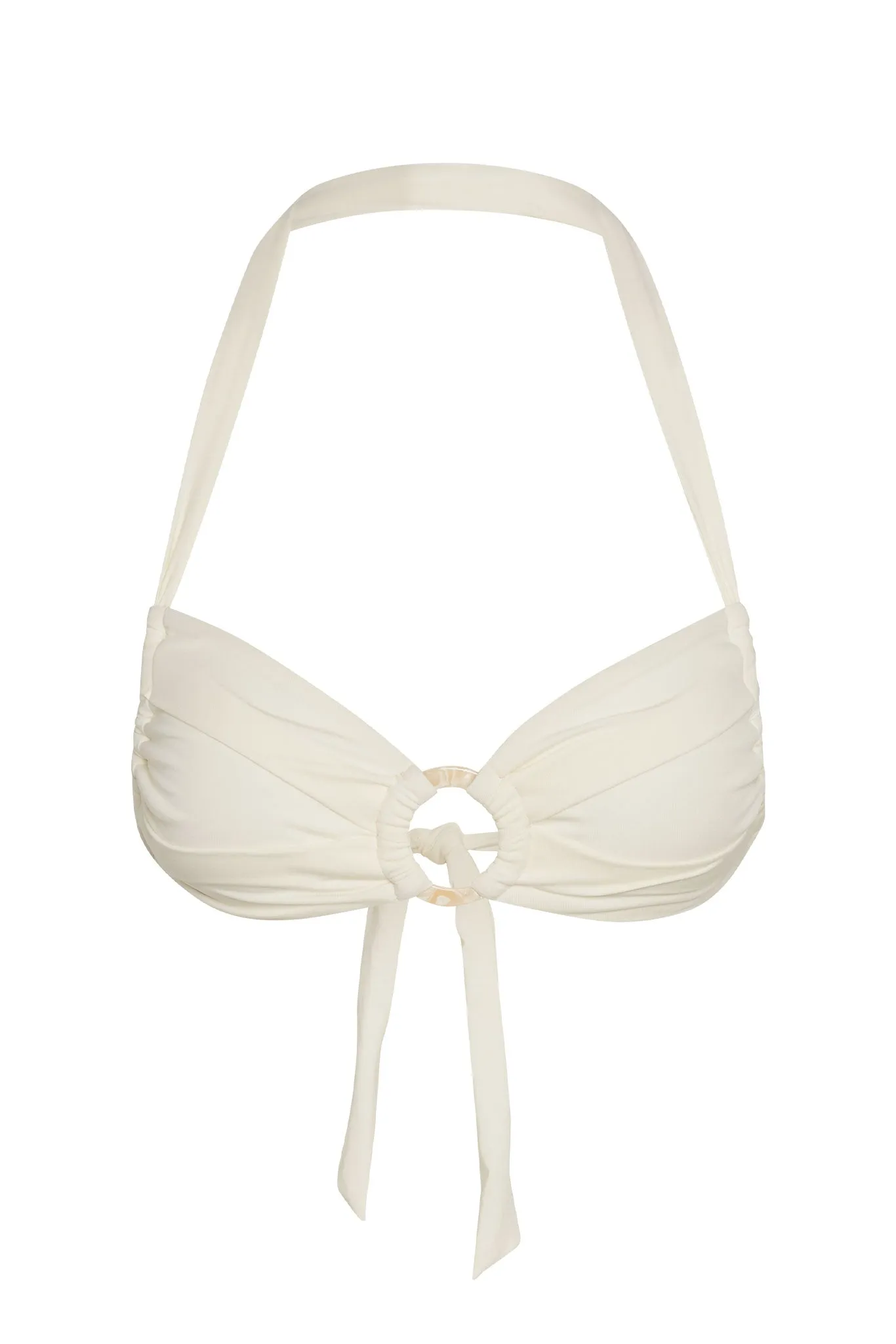 Bronte Top - Ivory w/ Pearl Ring Monday Swimwear