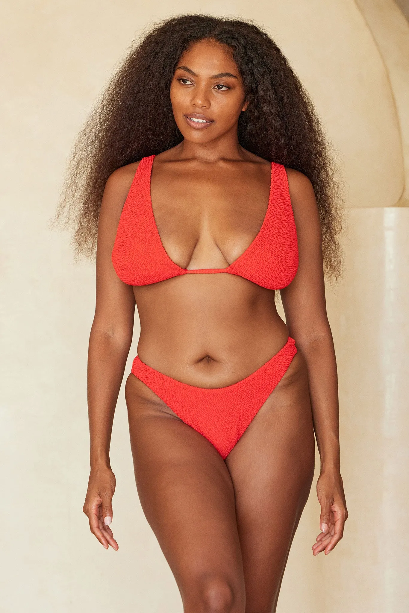 Byron Bottom - Chili Pepper Crinkle Monday Swimwear