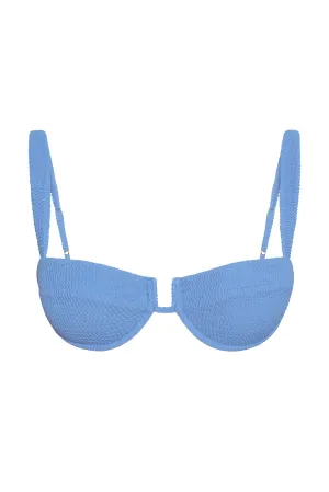 Cala Roja Top - Azure Crinkle Monday Swimwear