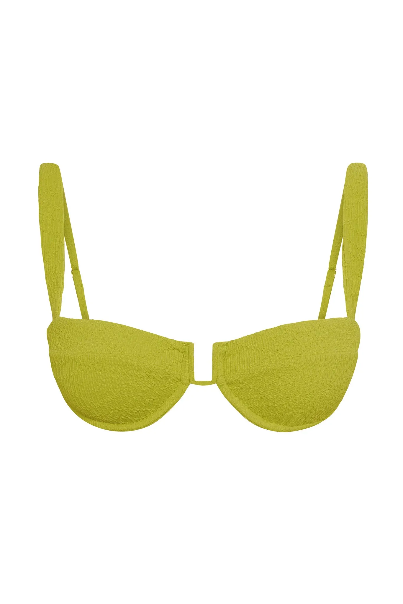 Cala Roja Top - Chartreuse Summer Plaid Monday Swimwear