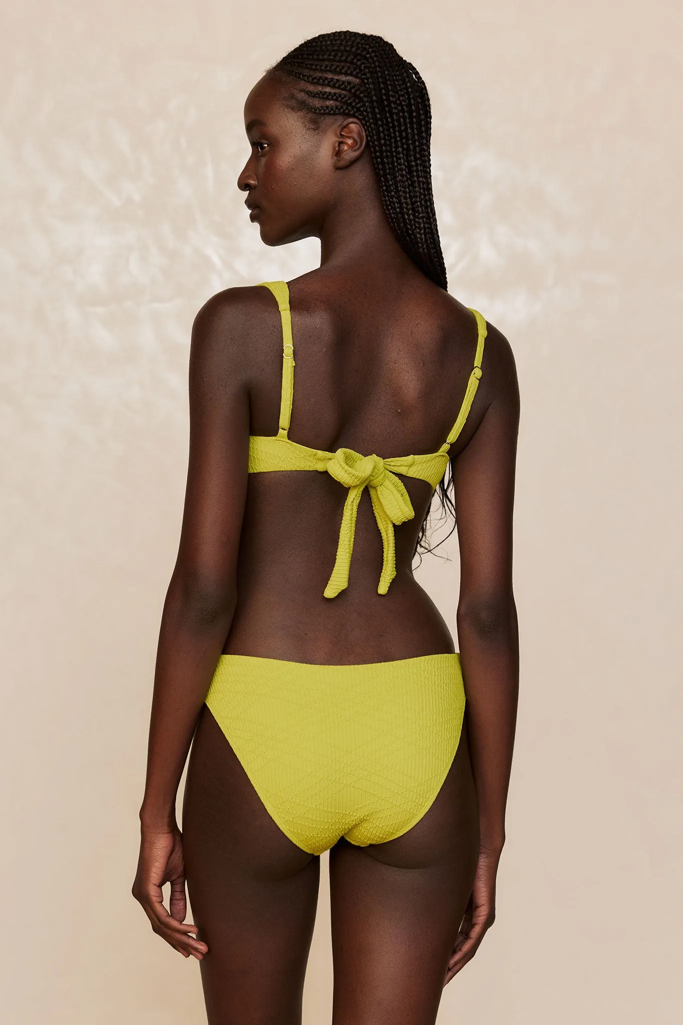 Cala Roja Top - Chartreuse Summer Plaid Monday Swimwear