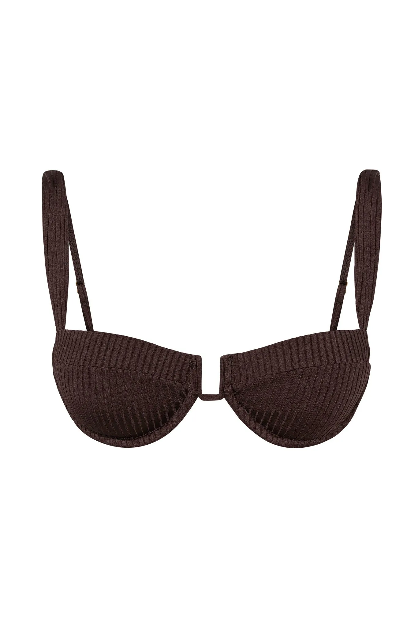 Cala Roja Top - Espresso Wide Rib Monday Swimwear