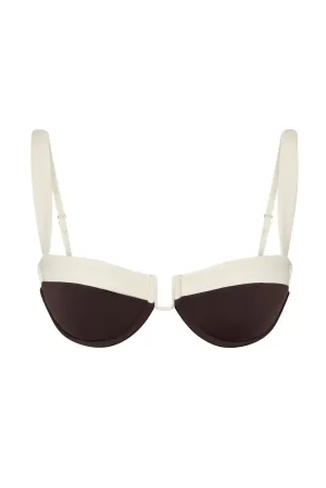 Cala Roja Top - Espresso/Ivory Monday Swimwear