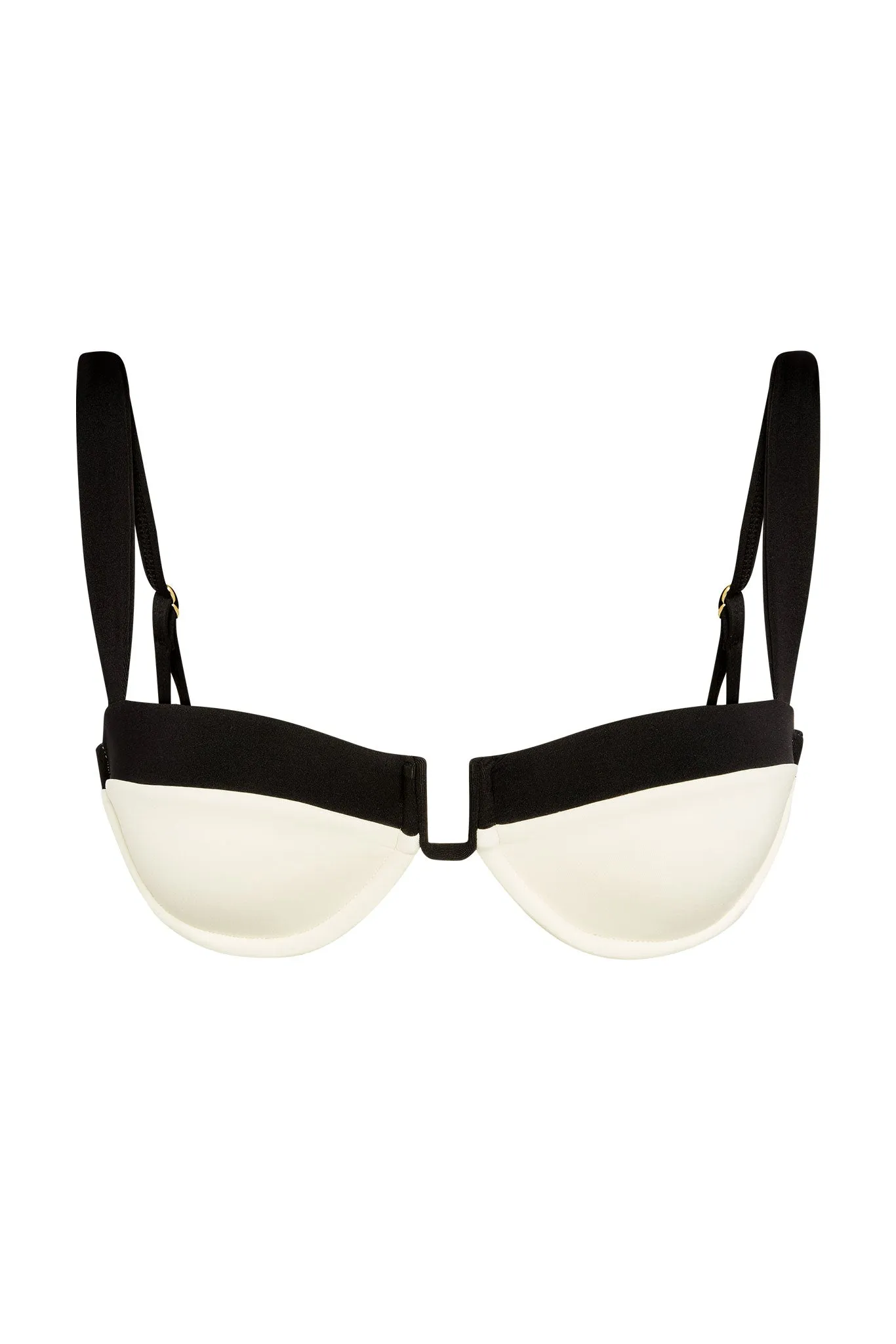 Cala Roja Top - Ivory/Black Monday Swimwear