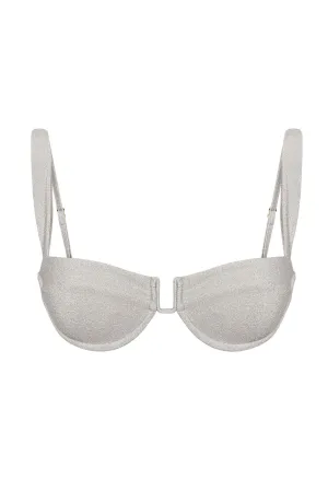 Cala Roja Top - Soft Silver Shimmer Monday Swimwear
