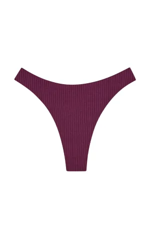 Capri Thong - Eggplant Wide Rib Monday Swimwear