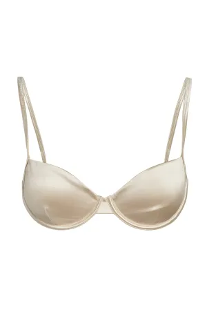 Capri Top - Champagne Shiny Jersey Monday Swimwear