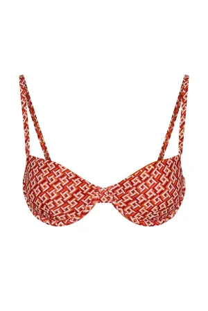 Capri Top - Lattice Geo Monday Swimwear
