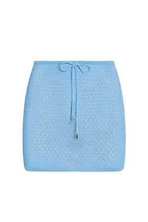 Cartagena Skirt - Ibiza Blue Lace Crochet Monday Swimwear