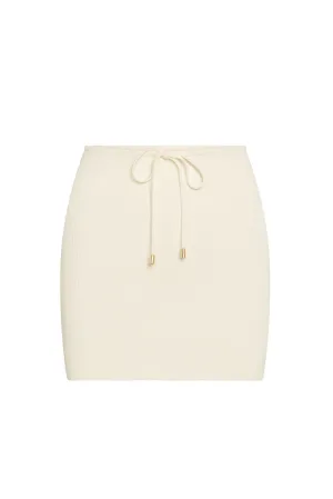 Cartagena Skirt - Ivory Knit Rib Monday Swimwear