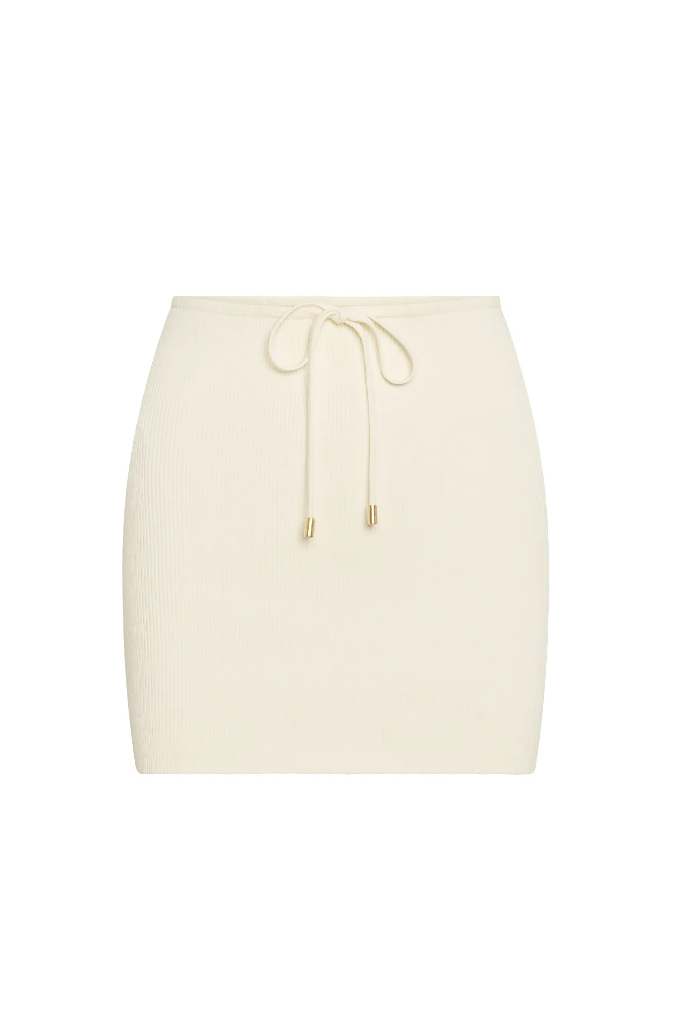 Cartagena Skirt - Ivory Knit Rib Monday Swimwear